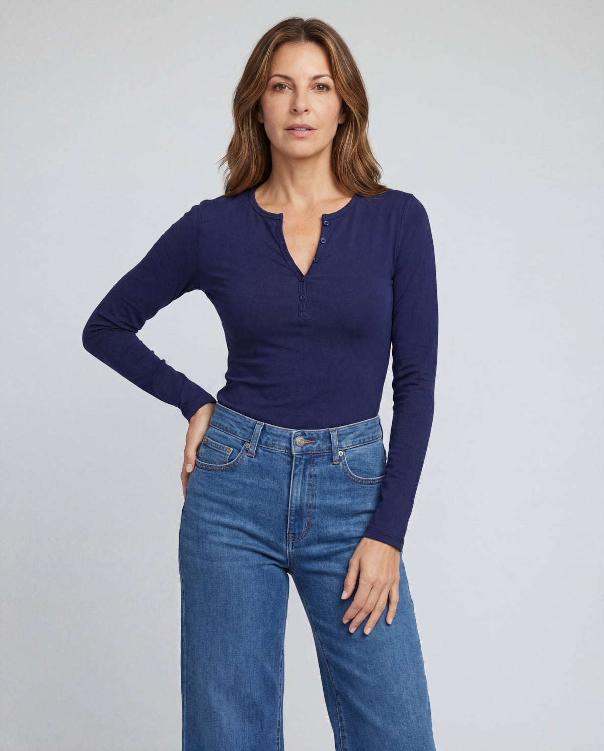 Basica Mujer Fresa - Azul Navy