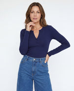 Basica Mujer Fresa - Azul Navy
