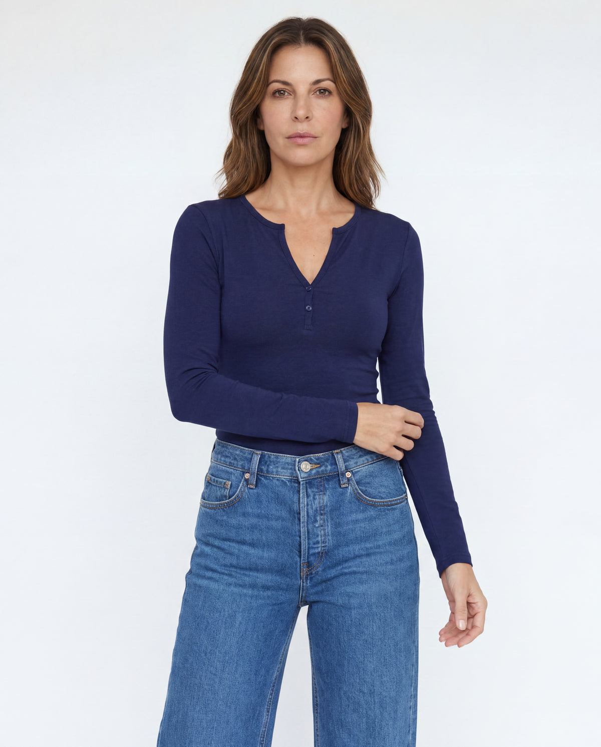 Basica Mujer Fresa - Azul Navy