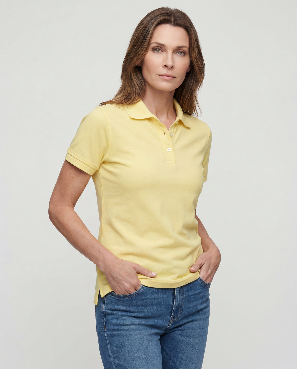 Polo Mujer - Amarillo Pastel