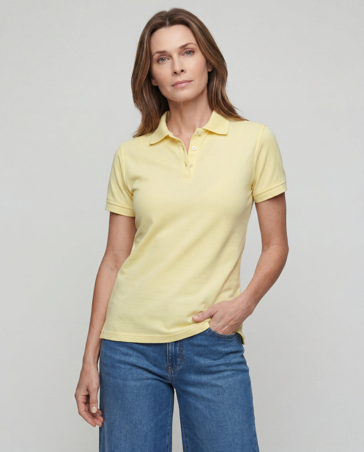 Polo Mujer - Amarillo Pastel
