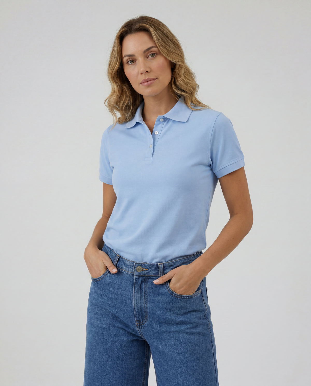 Polo Mujer - Azul Claro