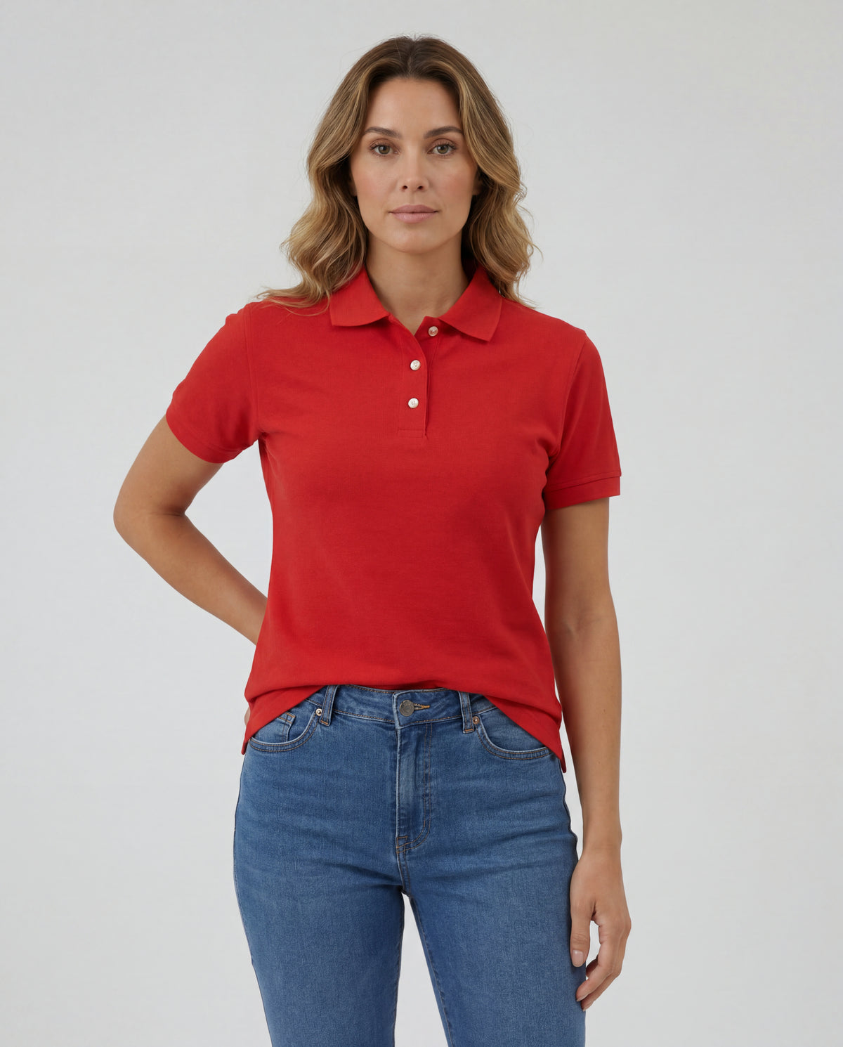 Polo Mujer - Rojo Escarlata