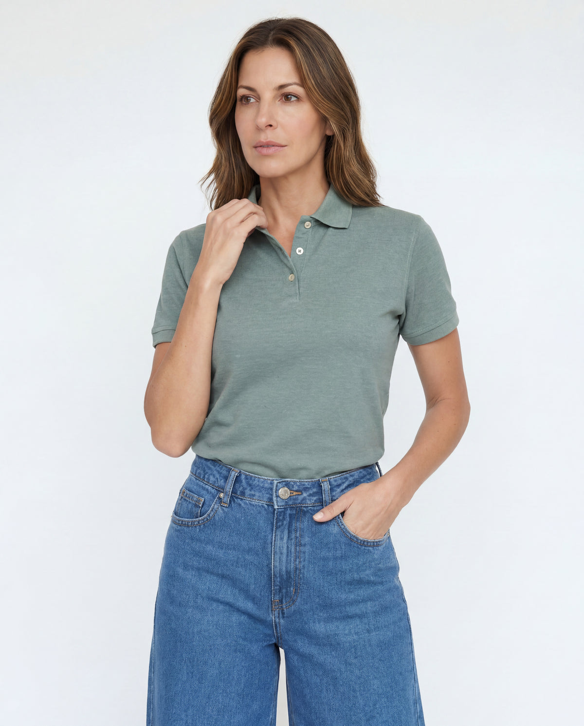 Polo Mujer - Verde Jaspe