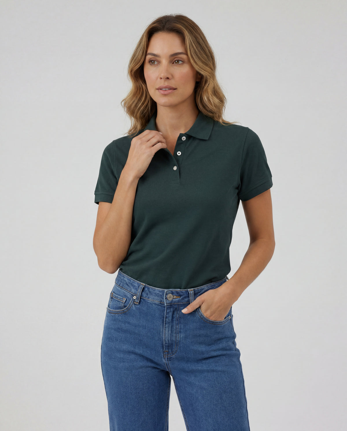 Polo Mujer - Verde Pino