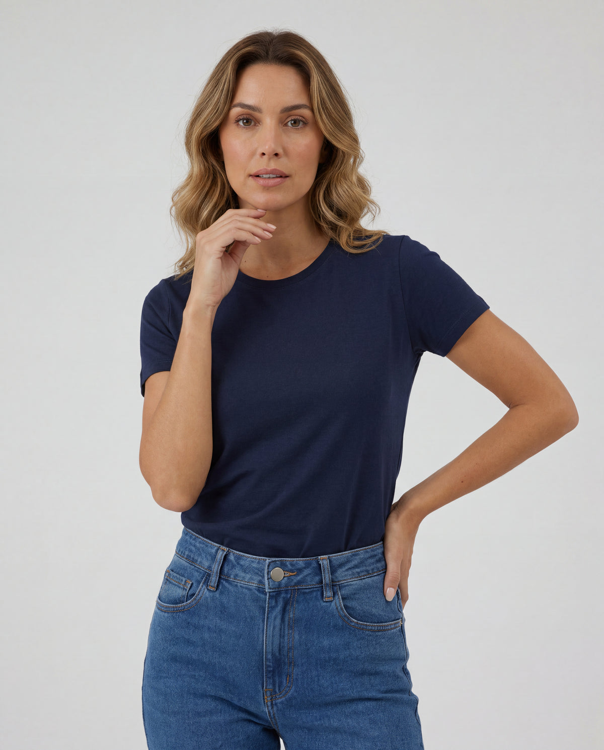 Camiseta Mujer Cuello Redondo - Azul Navy