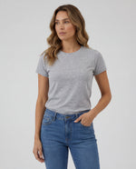 Camiseta Mujer Cuello Redondo - Gris Jaspe