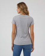 Camiseta Mujer Cuello Redondo - Gris Jaspe