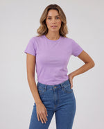 Camiseta Mujer Cuello Redondo - Lila Claro
