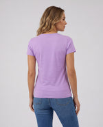 Camiseta Mujer Cuello Redondo - Lila Claro
