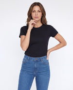 Camiseta Mujer Cuello Redondo - Negra