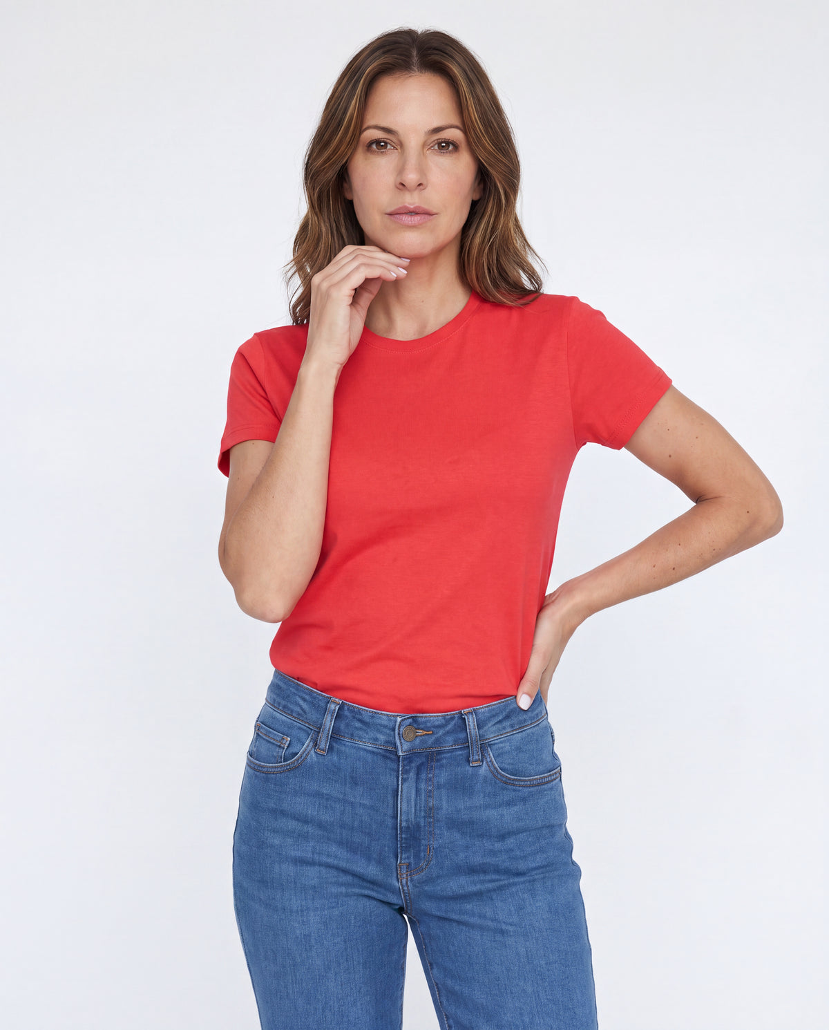 Camiseta Mujer Cuello Redondo - Roja