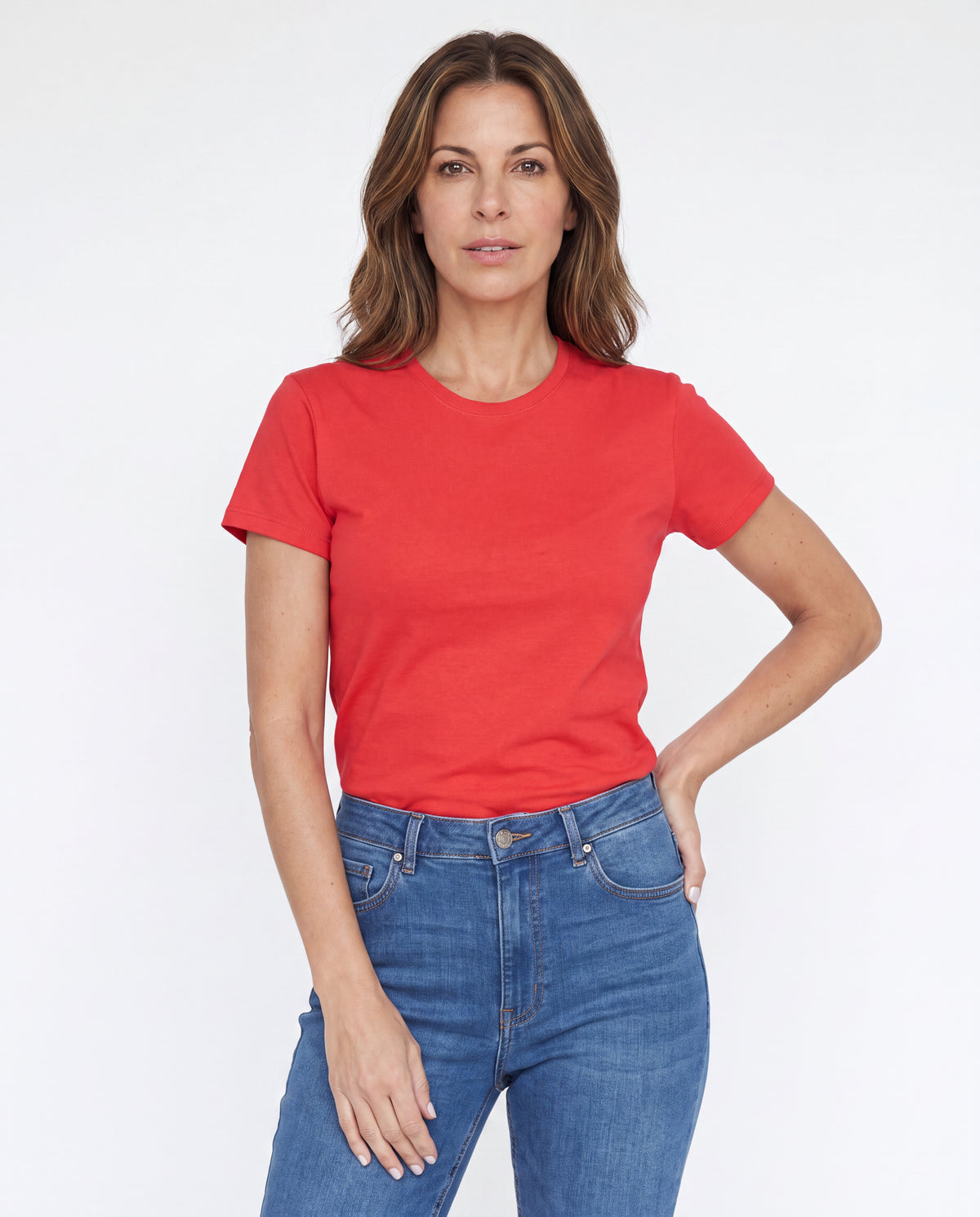 Camiseta Mujer Cuello Redondo - Roja