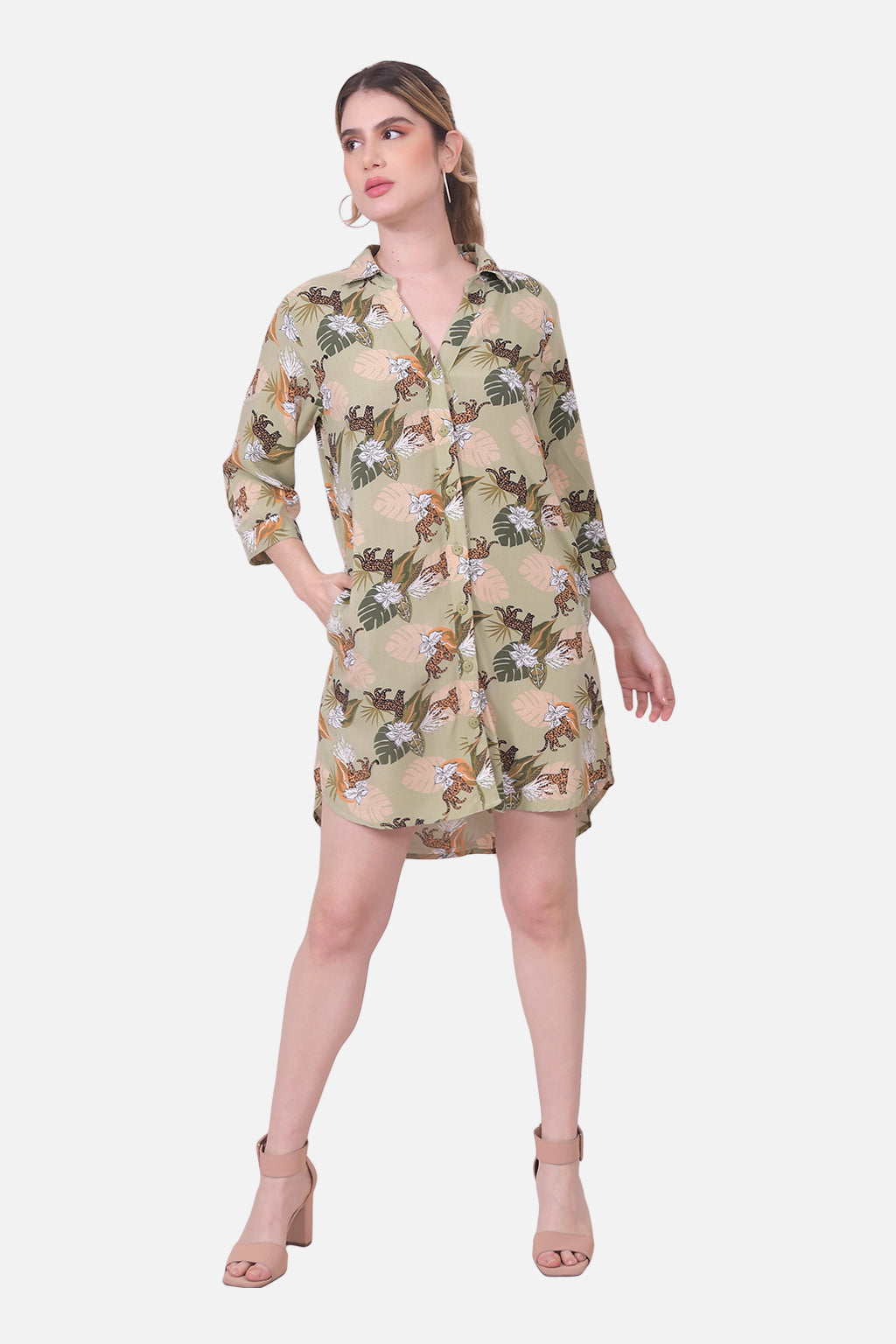 Vestido Araceli - Oliva
