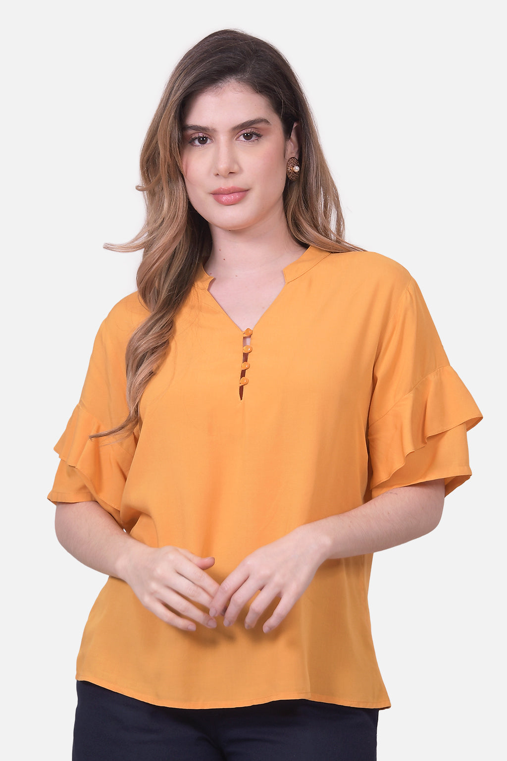 Blusa Clemencia - Mostaza Claro 