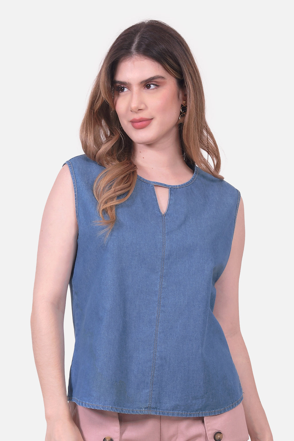 Blusa Flora - Azul Medio