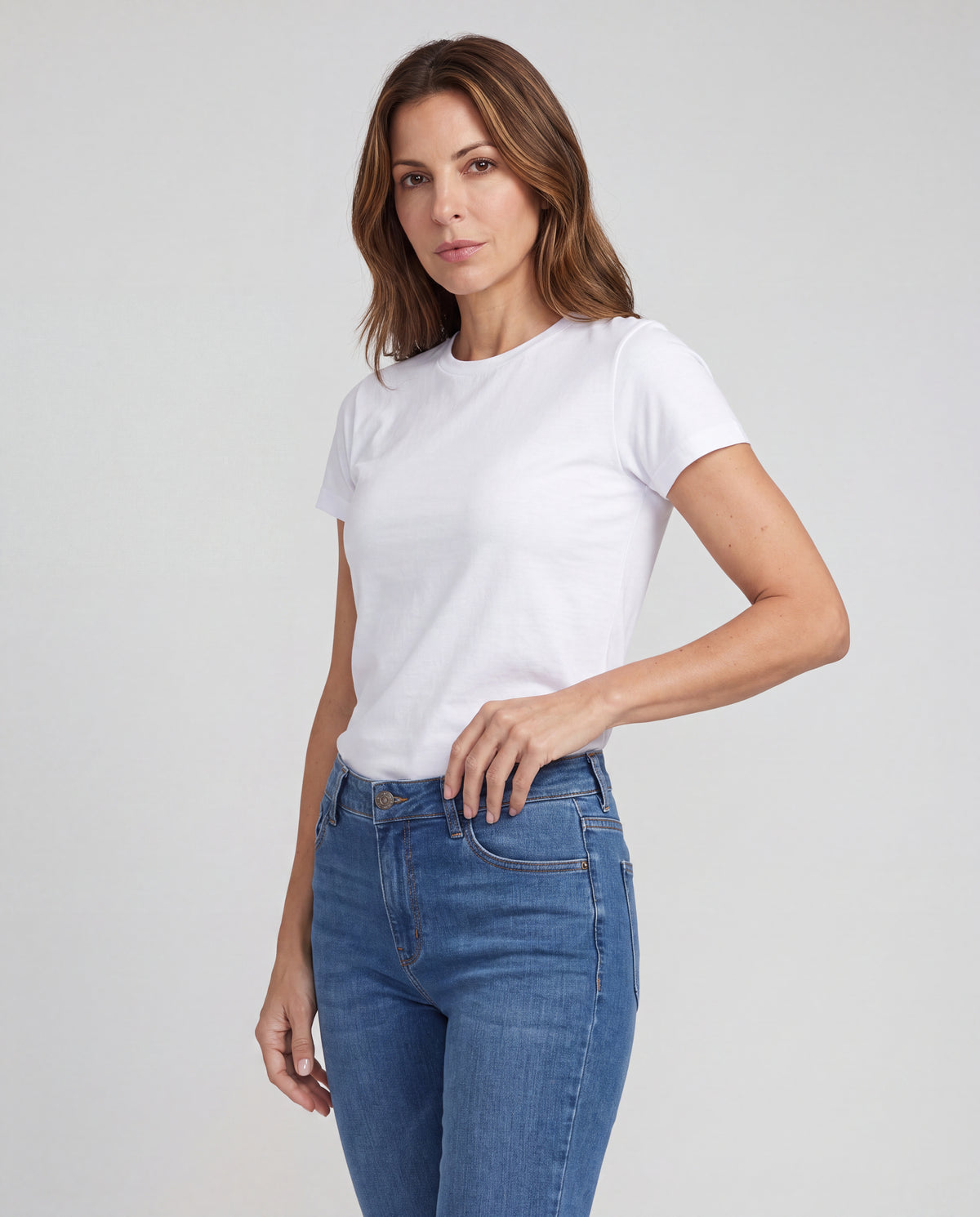 Camiseta Mujer Cuello Redondo - Blanca