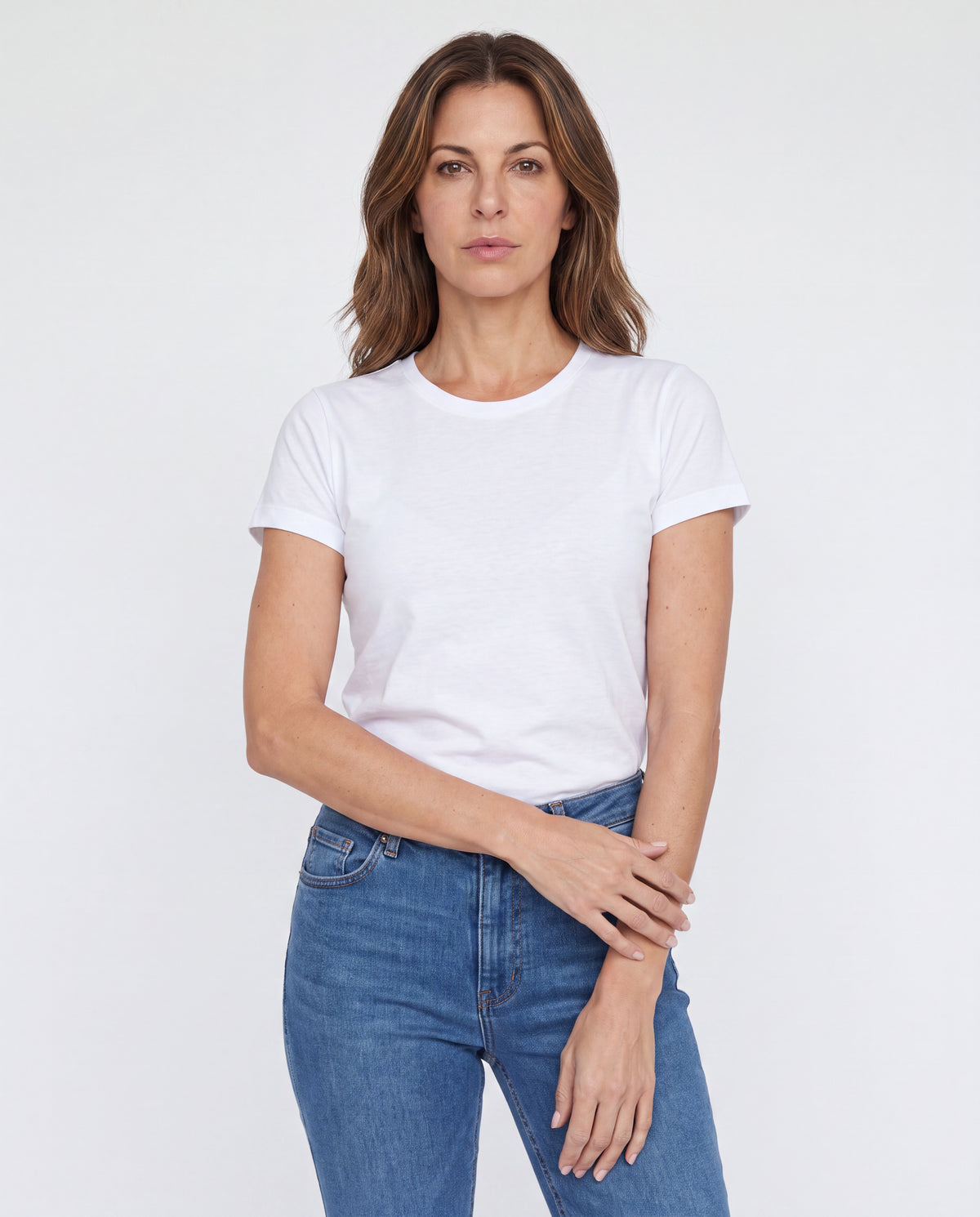 Camiseta Mujer Cuello Redondo - Blanca