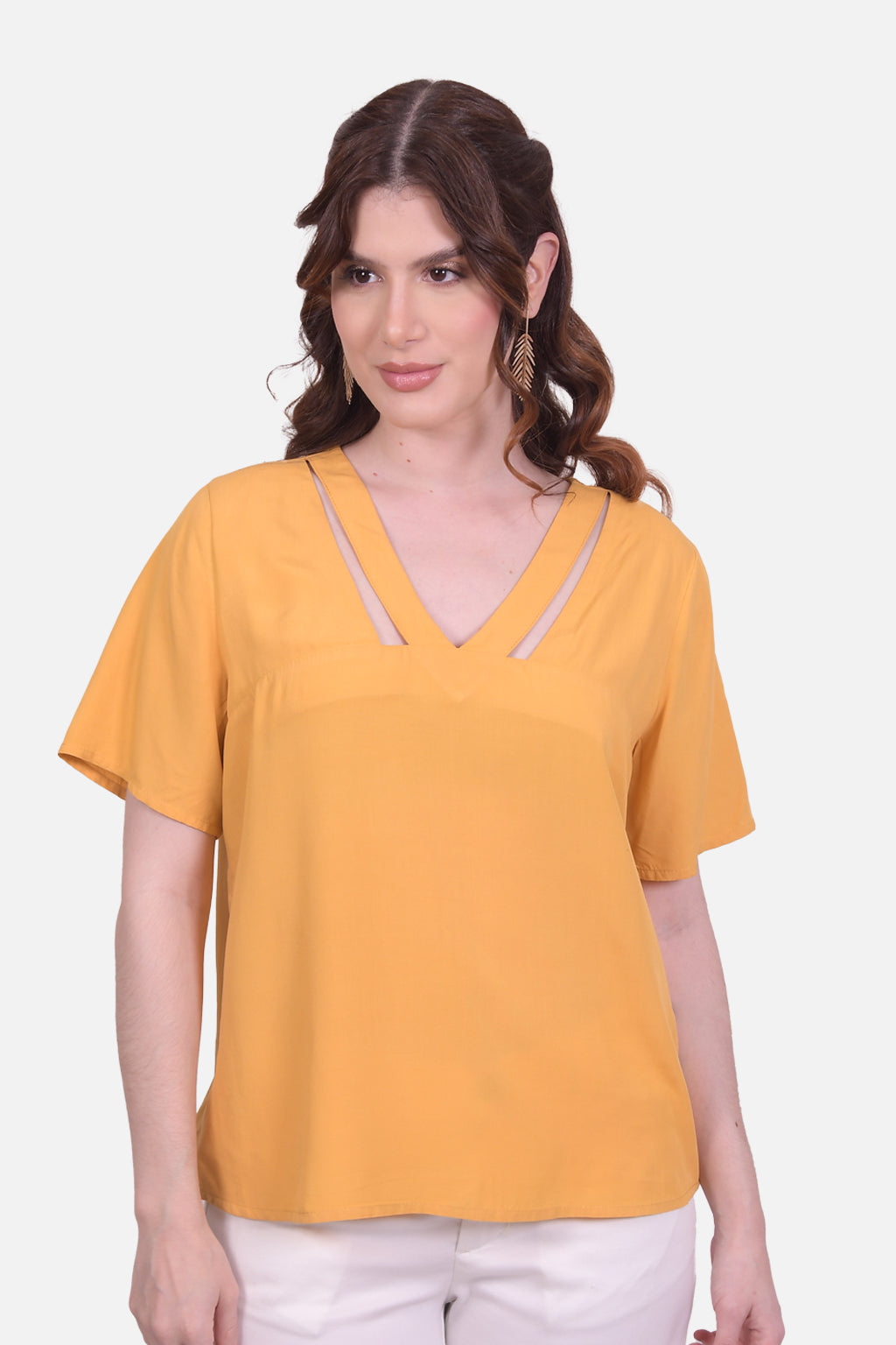Blusa Zaida - Mostaza