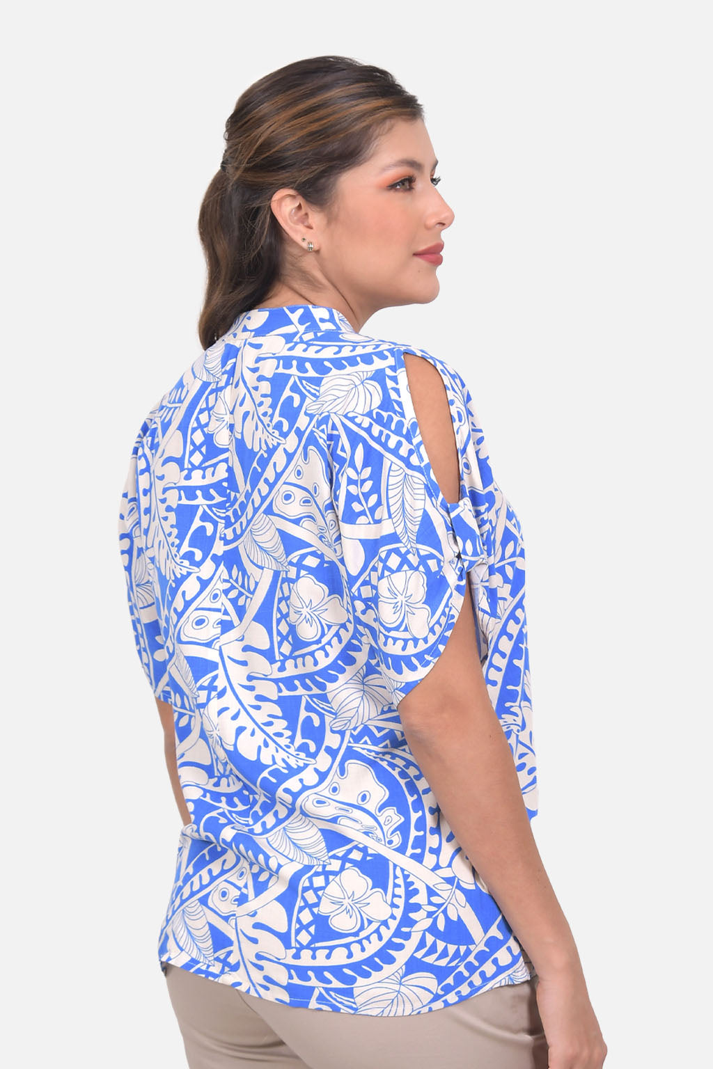 Blusa Marfil - Azul