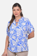 Blusa Marfil - Azul