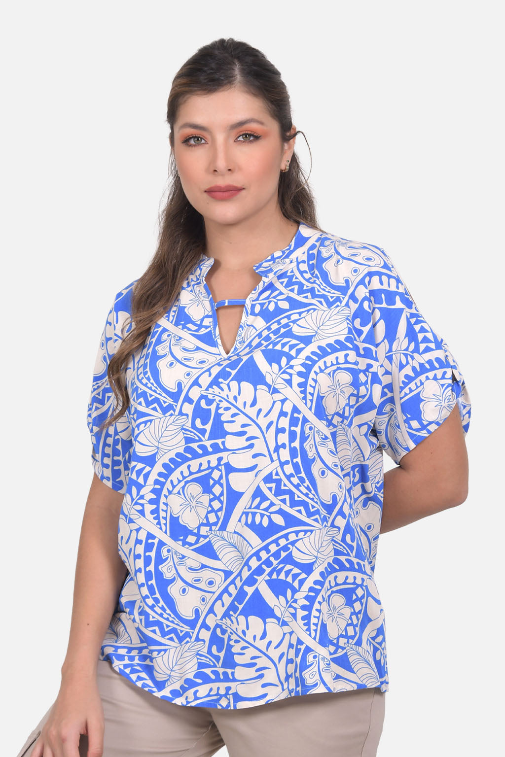 Blusa Marfil - Azul