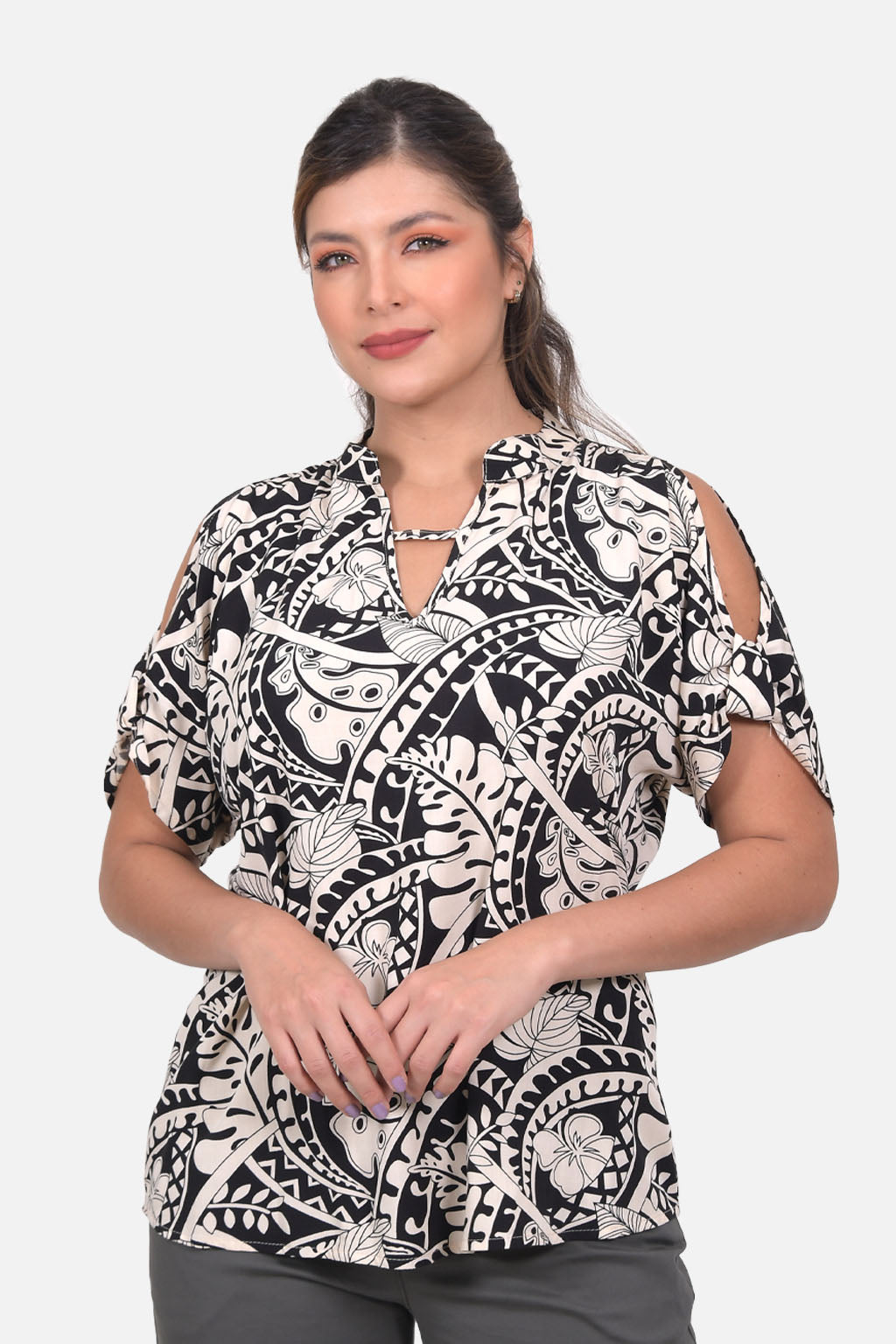 Blusa Marfil - Negra