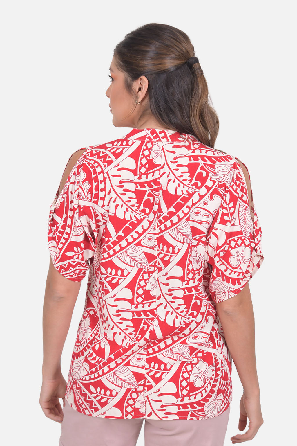 Blusa Marfil - Roja