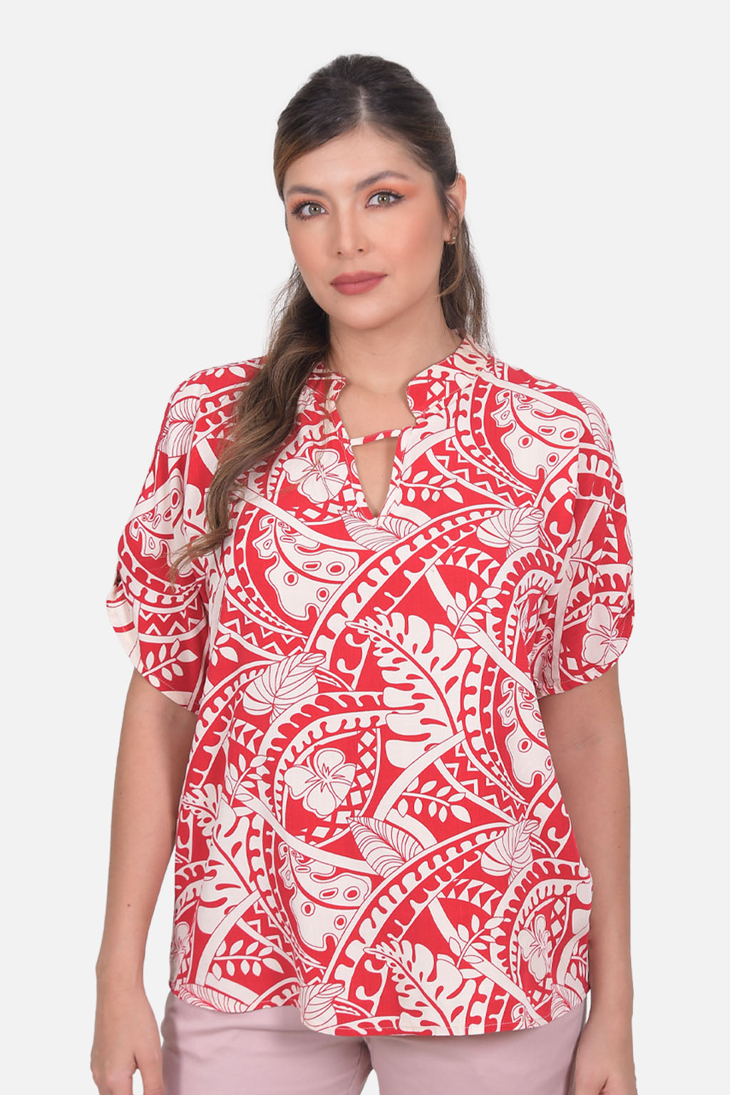Blusa Marfil - Roja