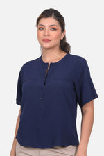 Blusa Flor - Azul Navy