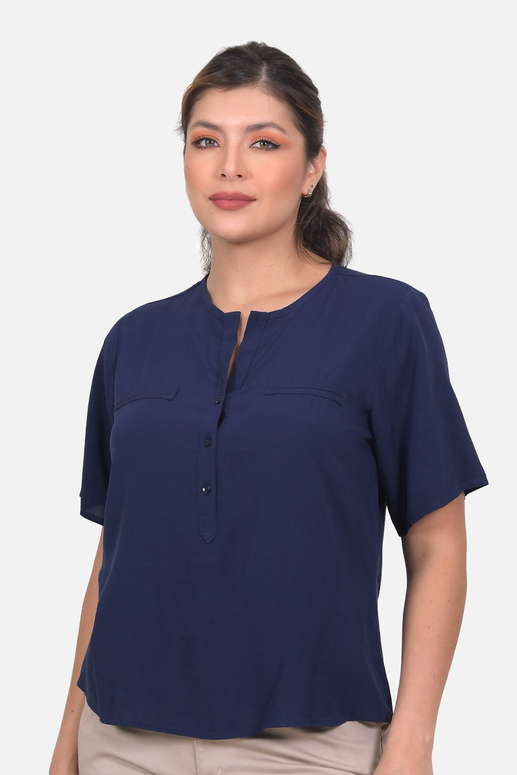 Blusa Flor - Azul Navy