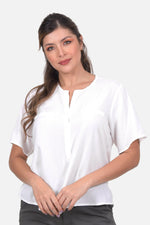 Blusa Flor - Crudo