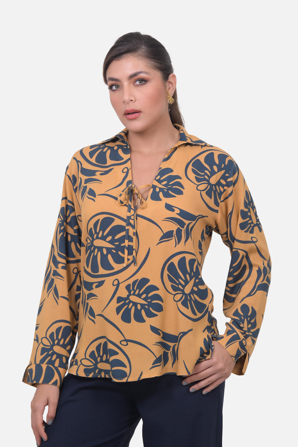 Blusa Ilitia - Mostaza
