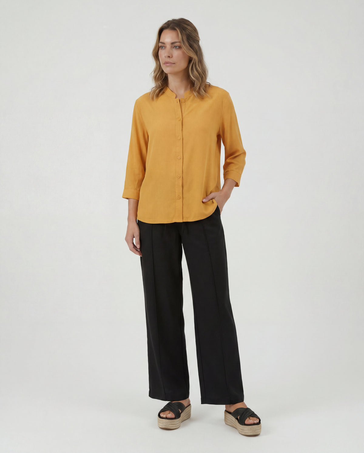 Blusa Evelia - Mostaza Claro 