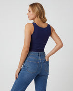 Basica Mujer Naranja - Azul Navy