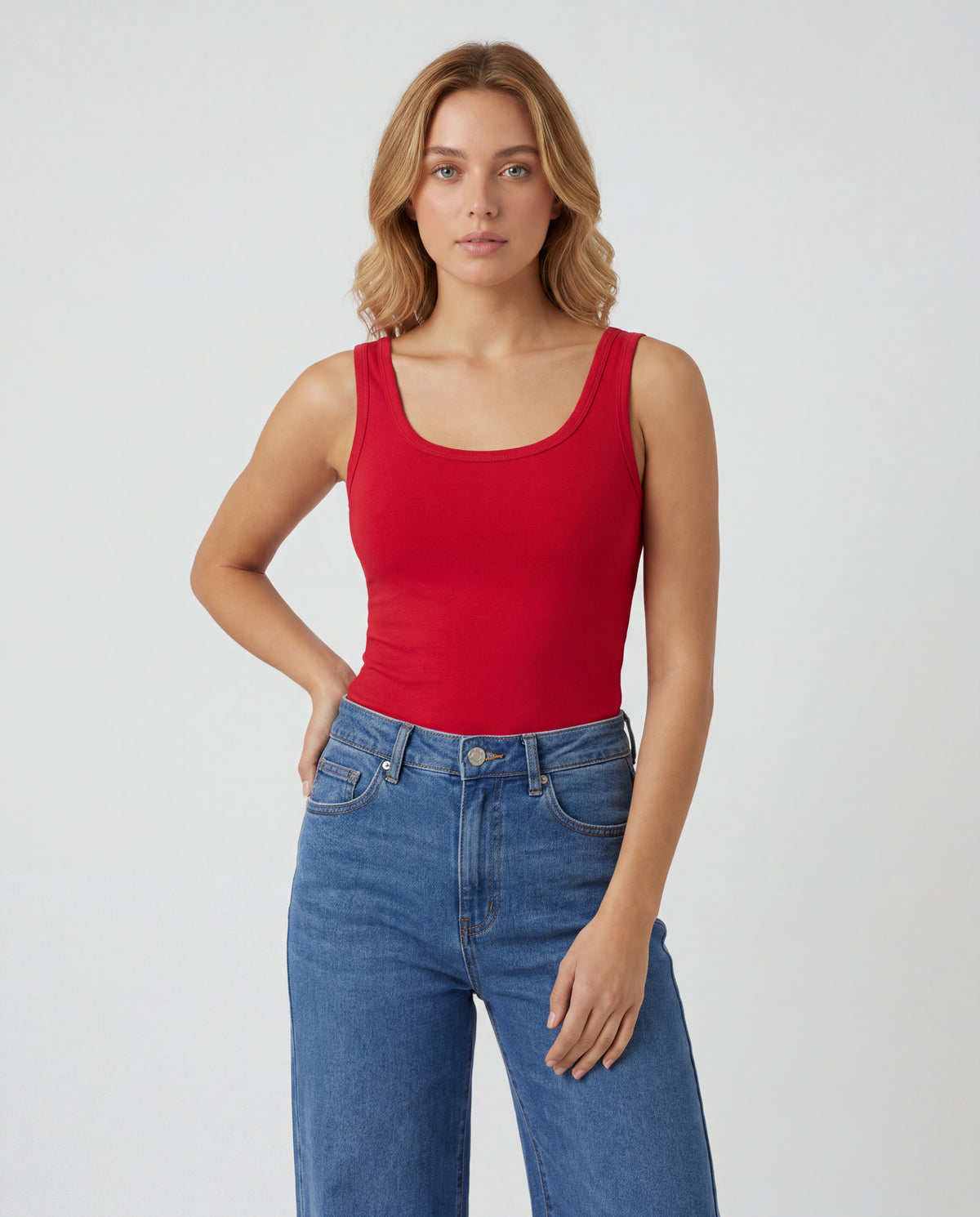 Basica Mujer Naranja - Roja