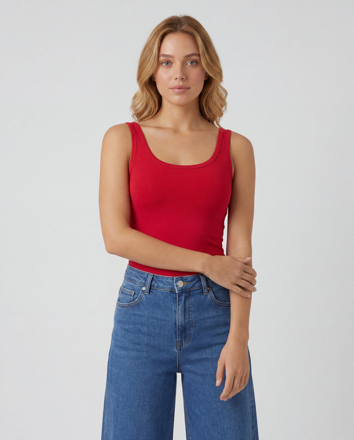 Basica Mujer Naranja - Roja