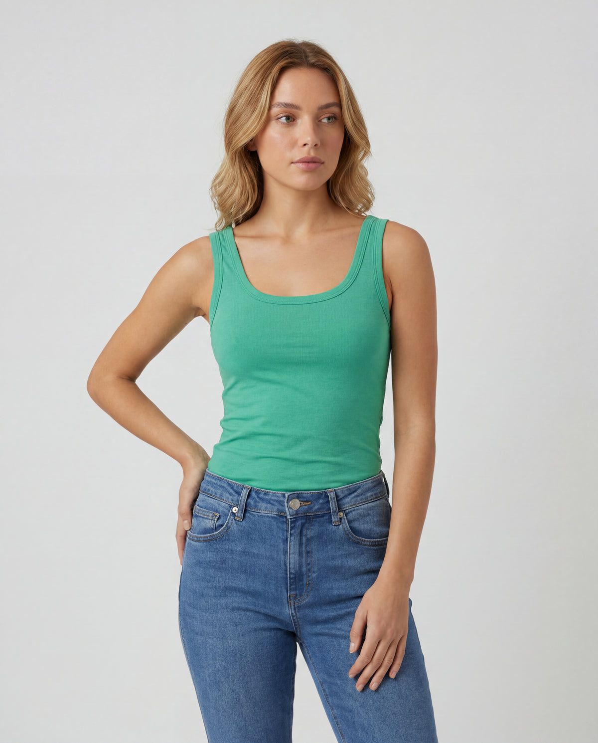 Basica Mujer Naranja - Verde