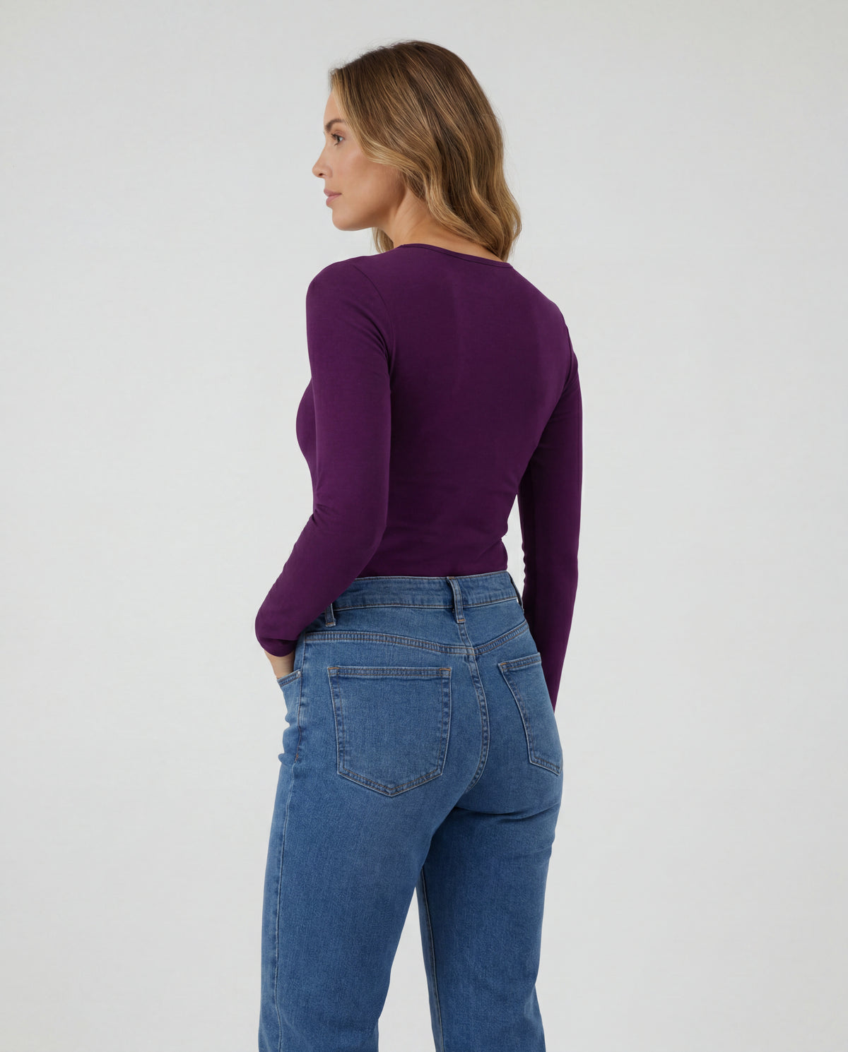 Basica Mujer Banana - Ciruela