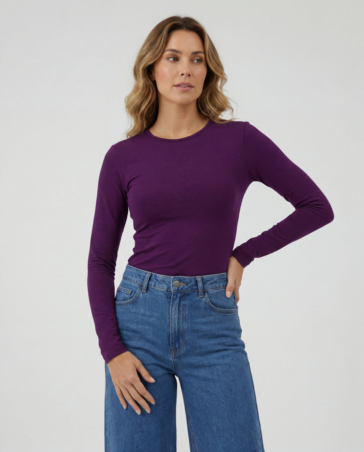 Basica Mujer Banana - Ciruela