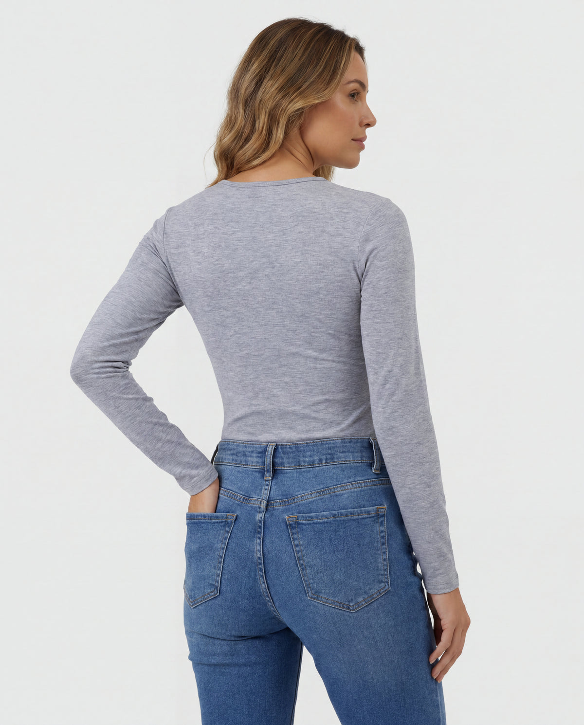 Basica Mujer Banana - Gris Jaspe