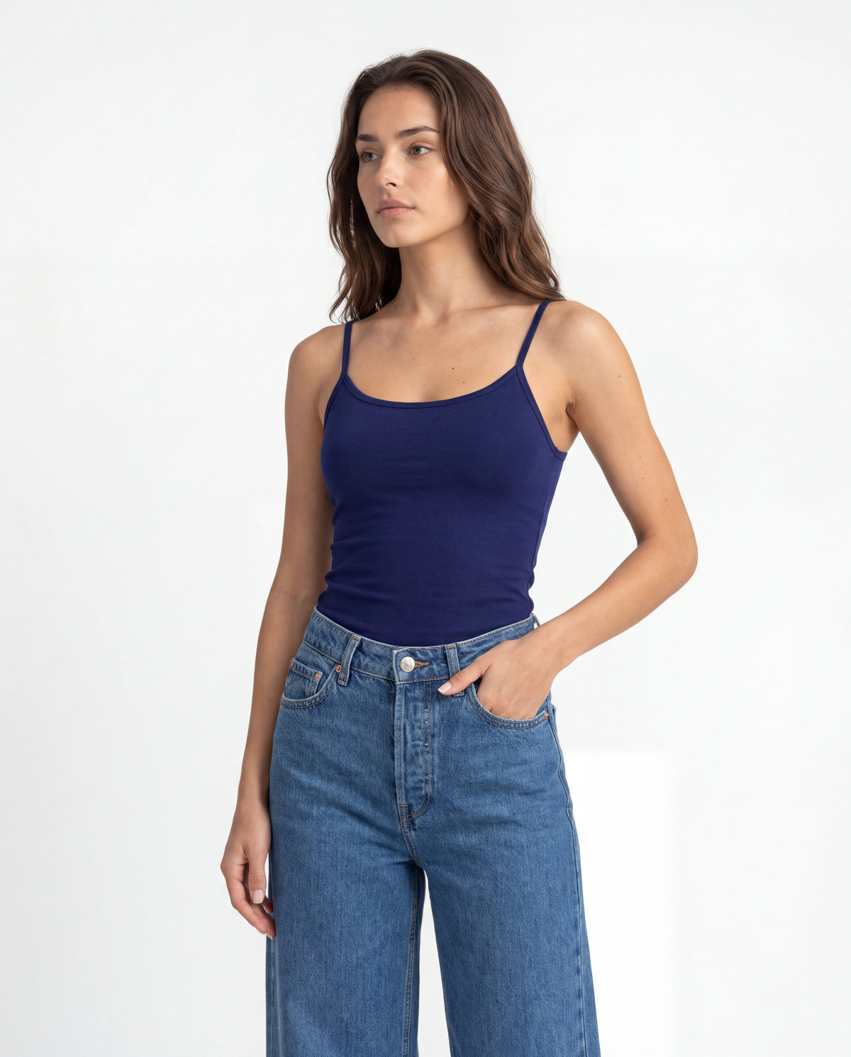 Basica Mujer Magenta - Azul Navy