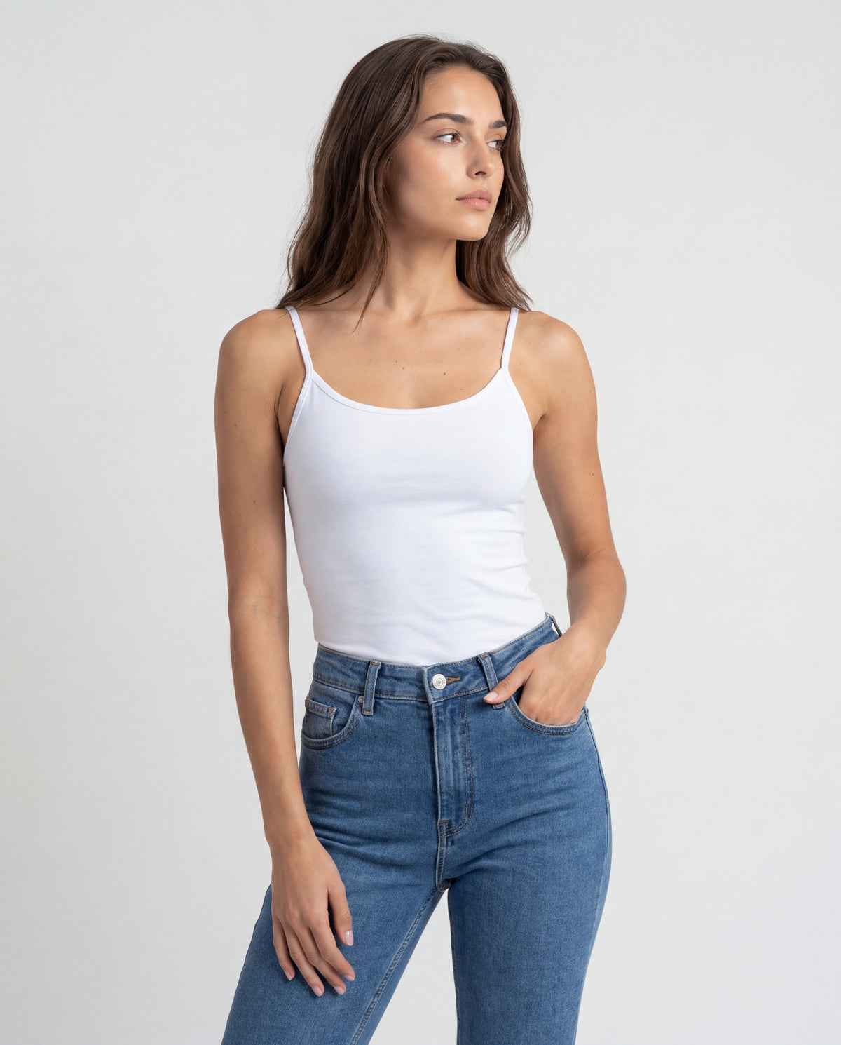 Basica Mujer Magenta - Blanca
