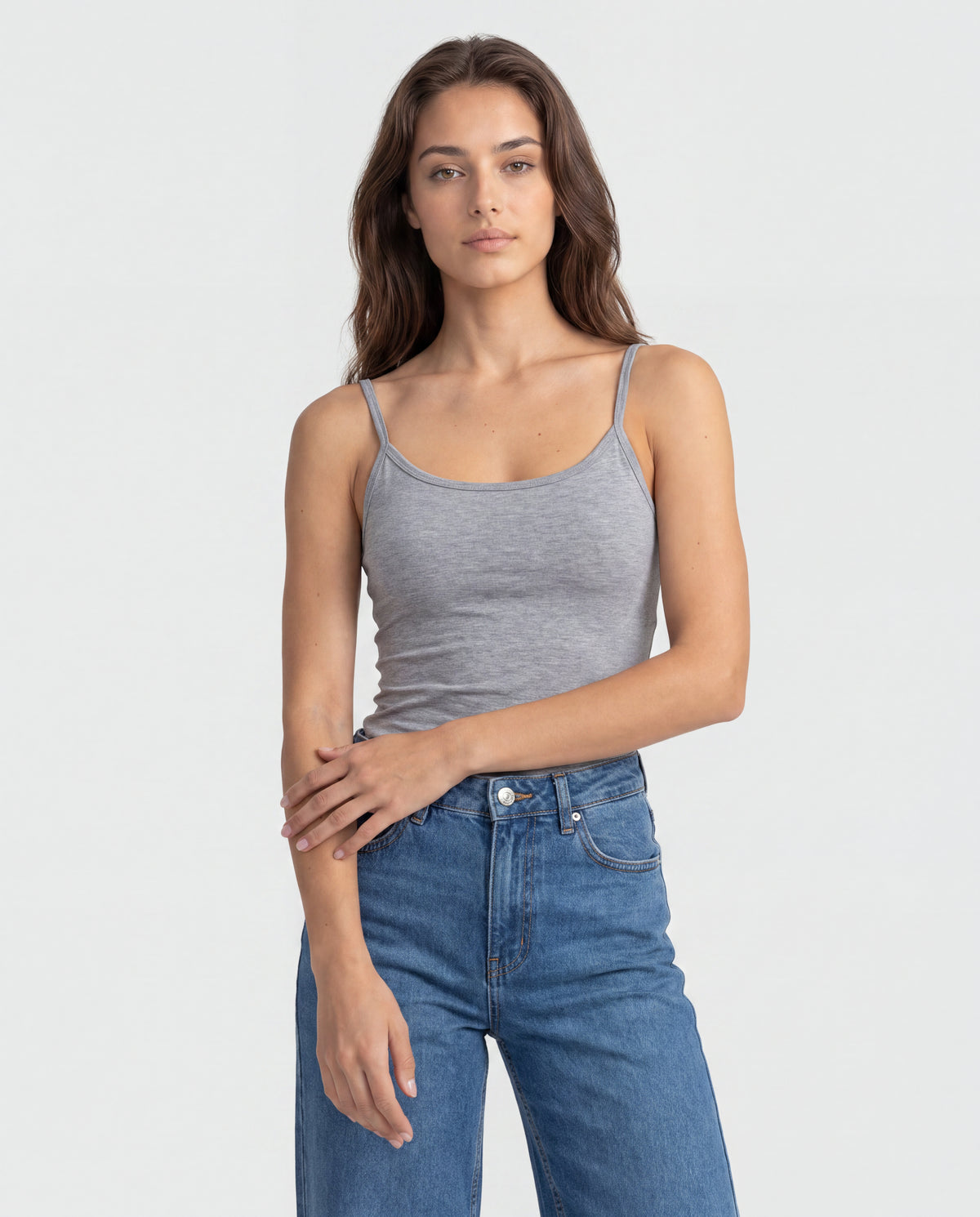 Basica Mujer Magenta - Gris Jaspe