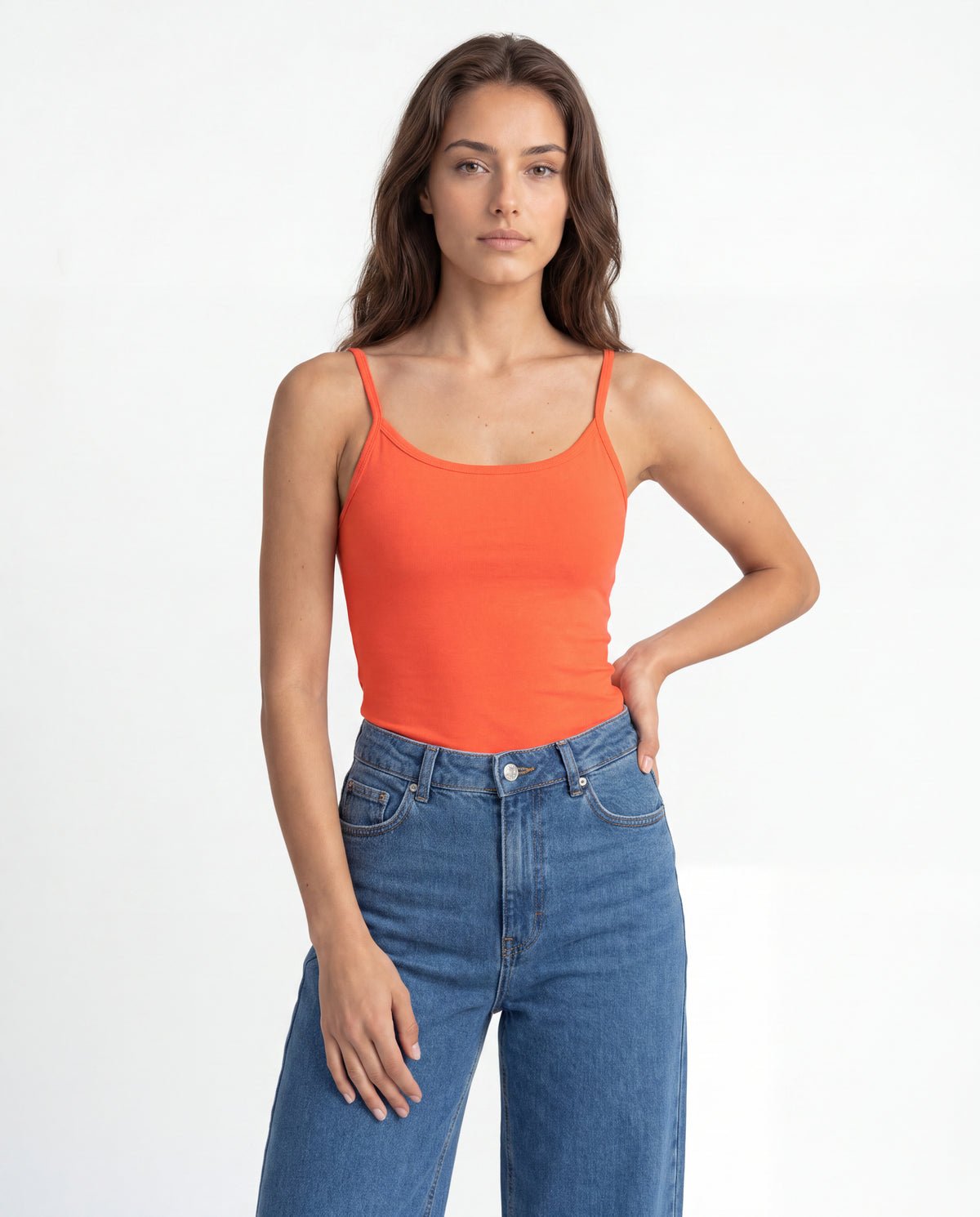 Basica Mujer Magenta - Naranja