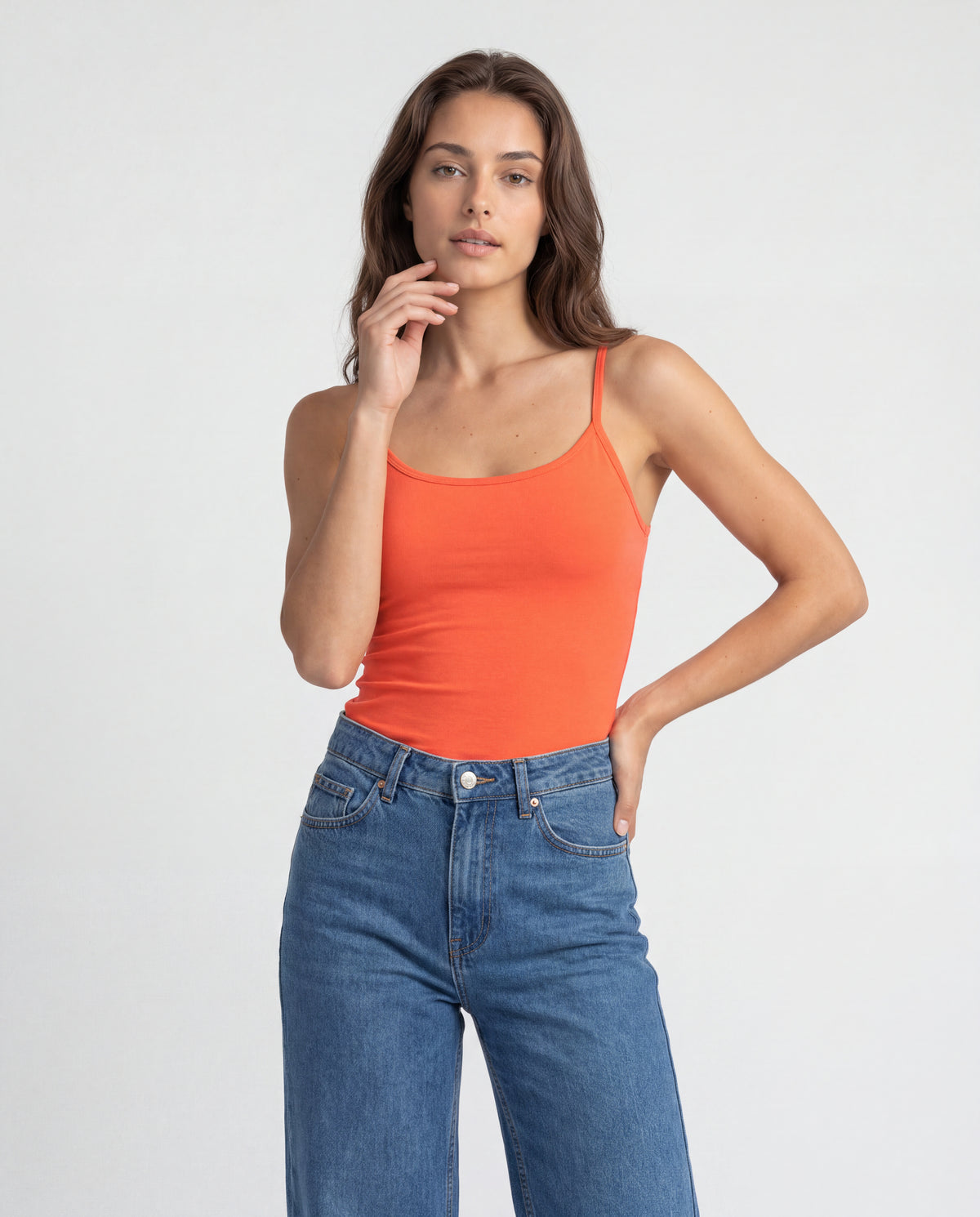 Basica Mujer Magenta - Naranja