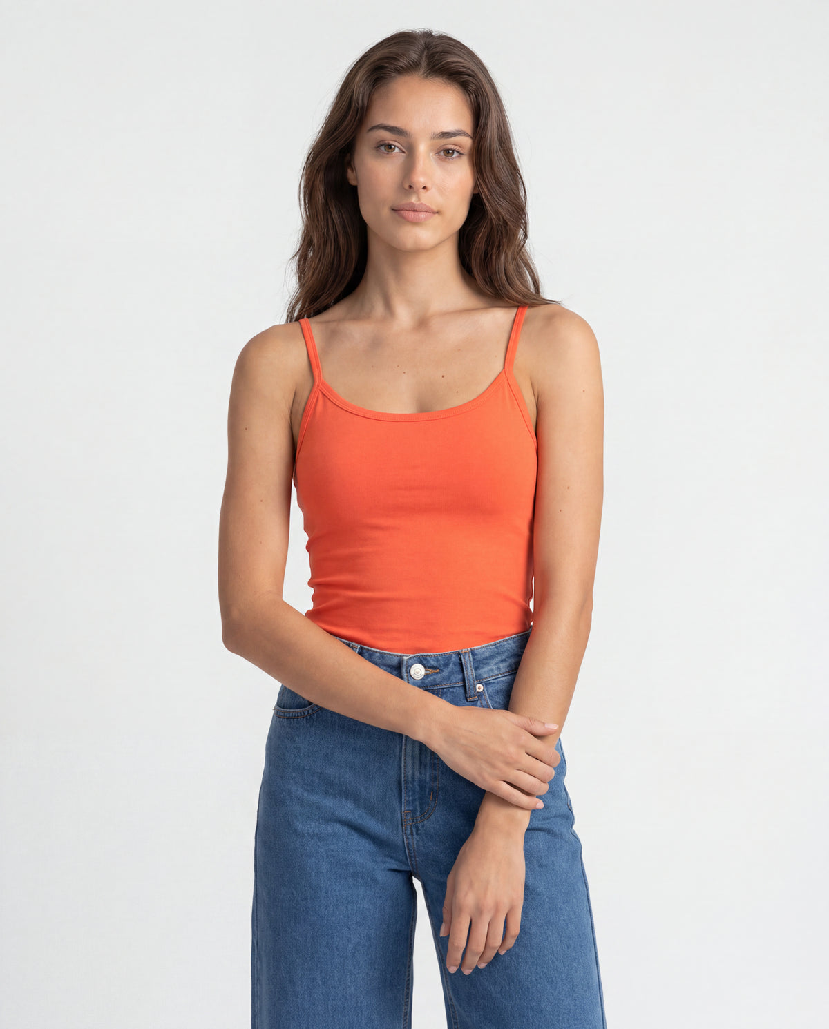 Basica Mujer Magenta - Naranja