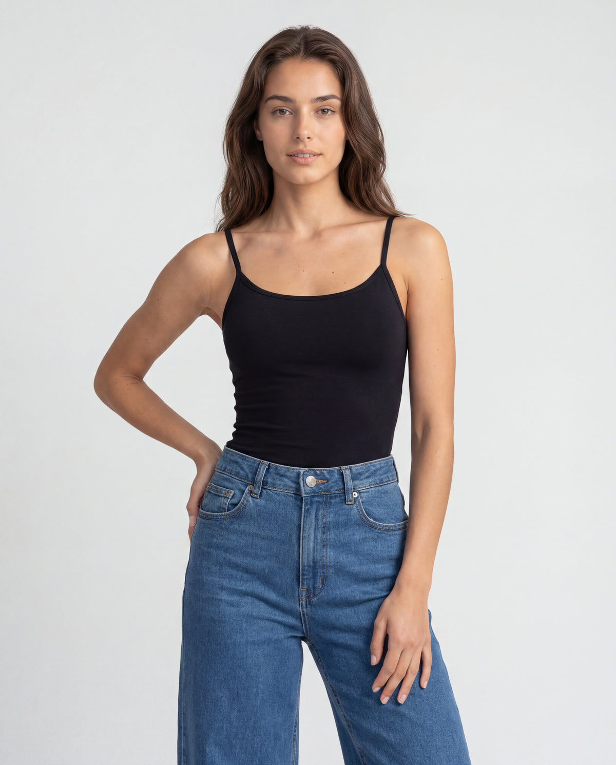 Basica Mujer Magenta - Negra