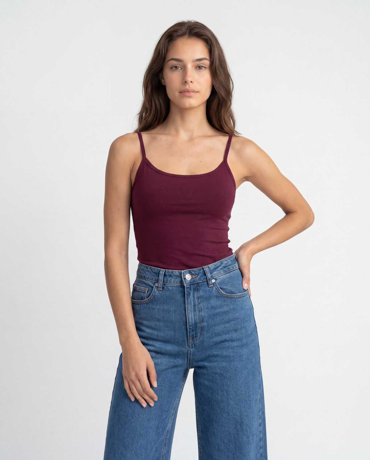 Basica Mujer Magenta - Vinotinto