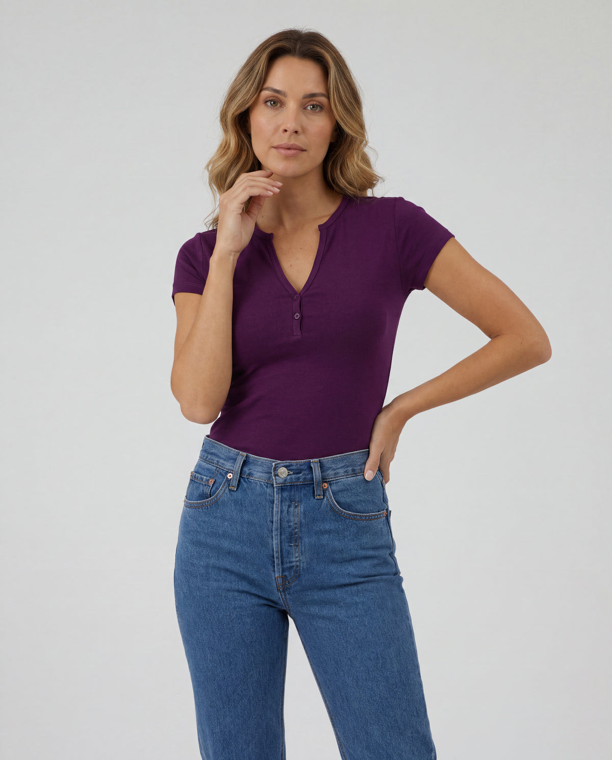 Basica Mujer Kiwi - Ciruela